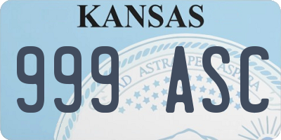 KS license plate 999ASC