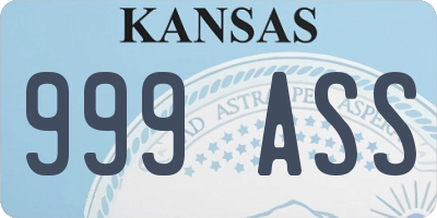 KS license plate 999ASS