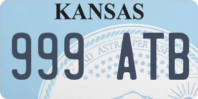 KS license plate 999ATB