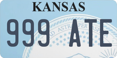 KS license plate 999ATE