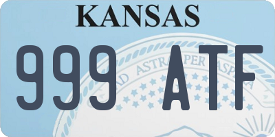 KS license plate 999ATF