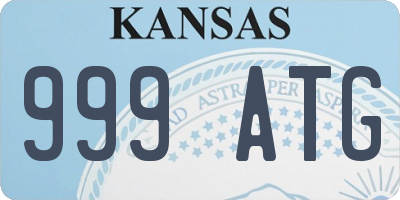 KS license plate 999ATG