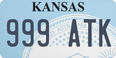 KS license plate 999ATK
