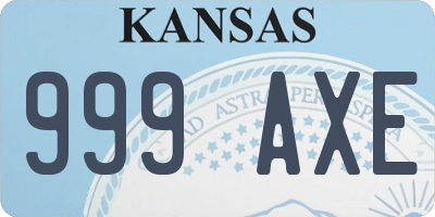 KS license plate 999AXE