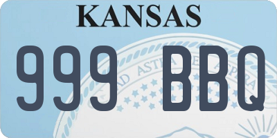 KS license plate 999BBQ