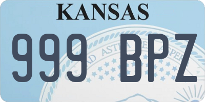 KS license plate 999BPZ