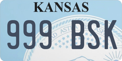 KS license plate 999BSK