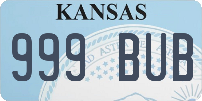 KS license plate 999BUB