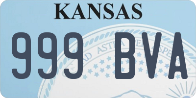 KS license plate 999BVA