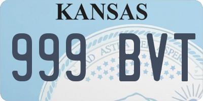 KS license plate 999BVT