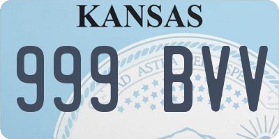 KS license plate 999BVV