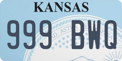 KS license plate 999BWQ