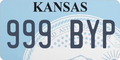 KS license plate 999BYP