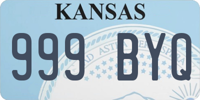 KS license plate 999BYQ