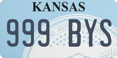 KS license plate 999BYS