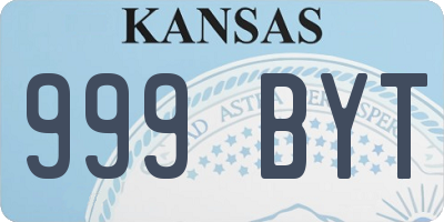 KS license plate 999BYT