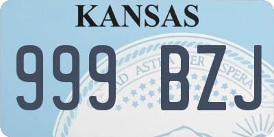 KS license plate 999BZJ