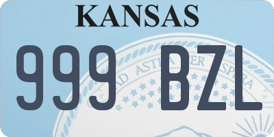 KS license plate 999BZL