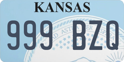 KS license plate 999BZQ