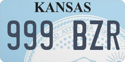 KS license plate 999BZR