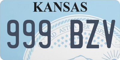 KS license plate 999BZV