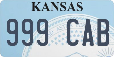 KS license plate 999CAB