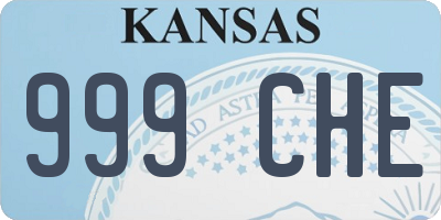 KS license plate 999CHE