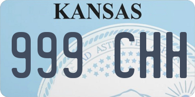KS license plate 999CHH