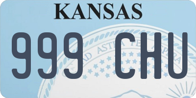 KS license plate 999CHU