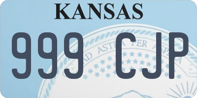 KS license plate 999CJP