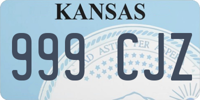 KS license plate 999CJZ