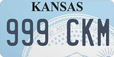 KS license plate 999CKM