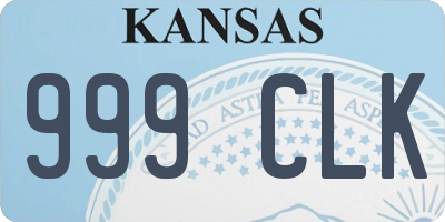 KS license plate 999CLK