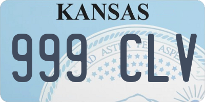 KS license plate 999CLV
