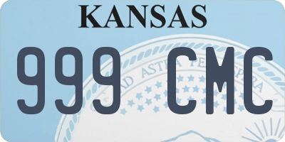 KS license plate 999CMC