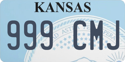 KS license plate 999CMJ