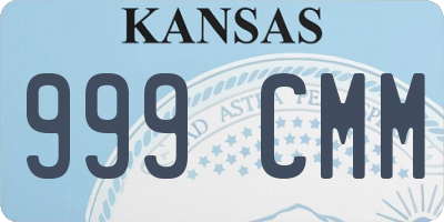 KS license plate 999CMM
