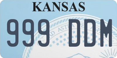 KS license plate 999DDM