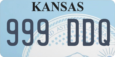 KS license plate 999DDQ
