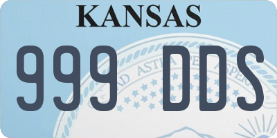 KS license plate 999DDS
