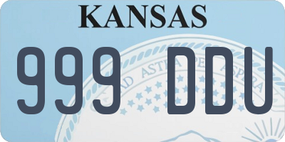 KS license plate 999DDU