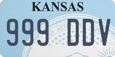 KS license plate 999DDV