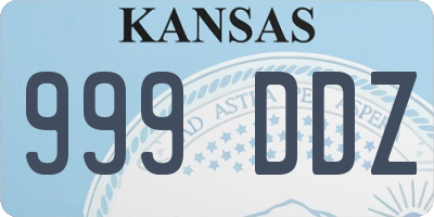 KS license plate 999DDZ