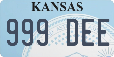 KS license plate 999DEE
