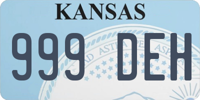 KS license plate 999DEH