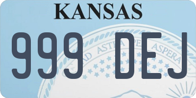 KS license plate 999DEJ