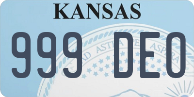 KS license plate 999DEO