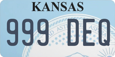 KS license plate 999DEQ