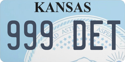 KS license plate 999DET