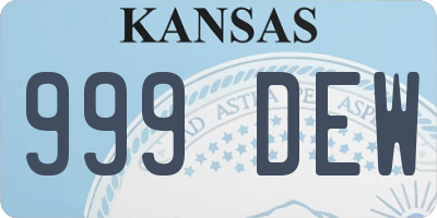 KS license plate 999DEW
